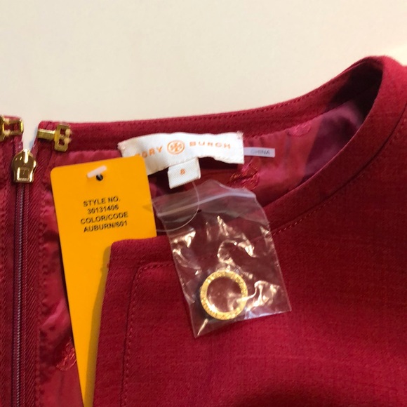 Tory Burch elegant red mod Lydia dress - Picture 6 of 6